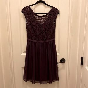 Midi lace +Chiffon dress